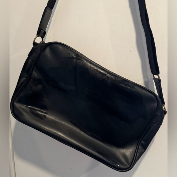 Adidas airline messenger retro crossbody gym bag braided detail large black adi - Picture 6 of 8